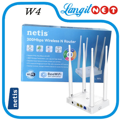 Jual NETIS W4 WIRELESS N ROUTER 300Mbps | Shopee Indonesia