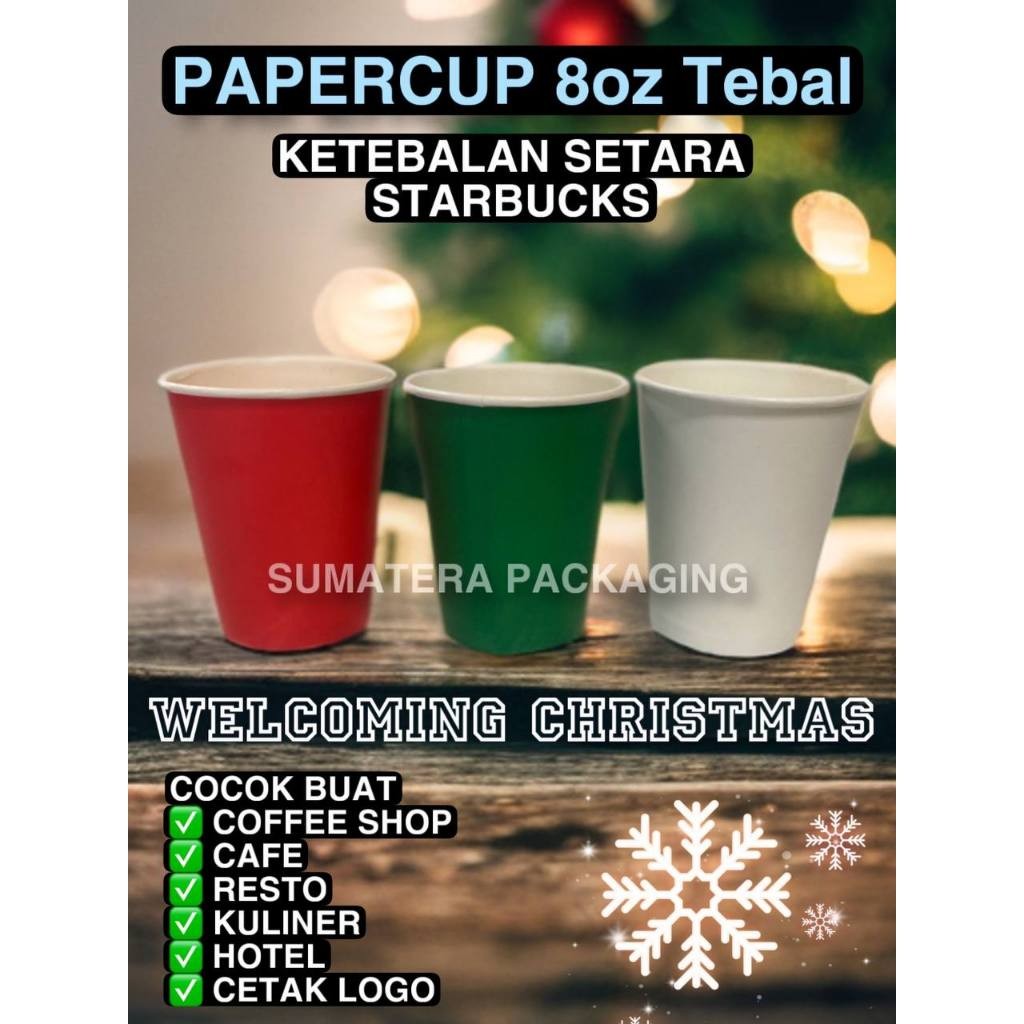 Jual PAPER CUP TEBAL KAIDO 8oz isi 50pcs gelas kertas kopi tahan panas ...