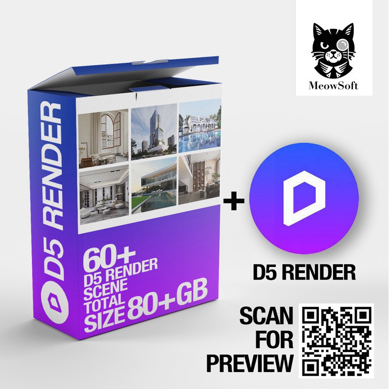Jual [ALWAYS UPDATE] D5 Render + 60+ Scene 80+ GB dengan Pro PBR 8K ...