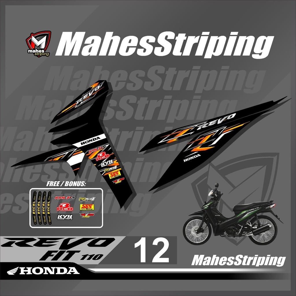 Jual Sticker Striping Revo Fit - Stiker Lis Variasi Skotlet Semifull ...
