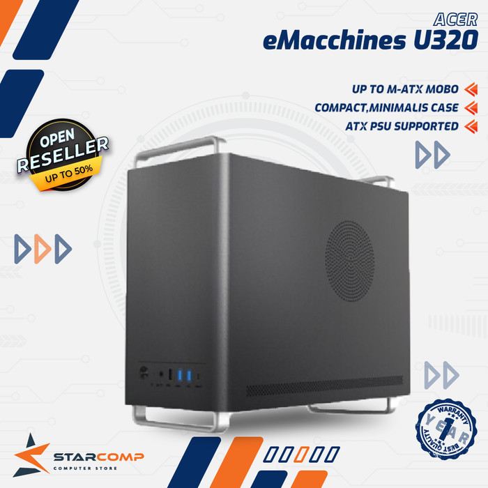 Jual Acer U320 Black White ITX M-ATX Casing Komputer eMachines U