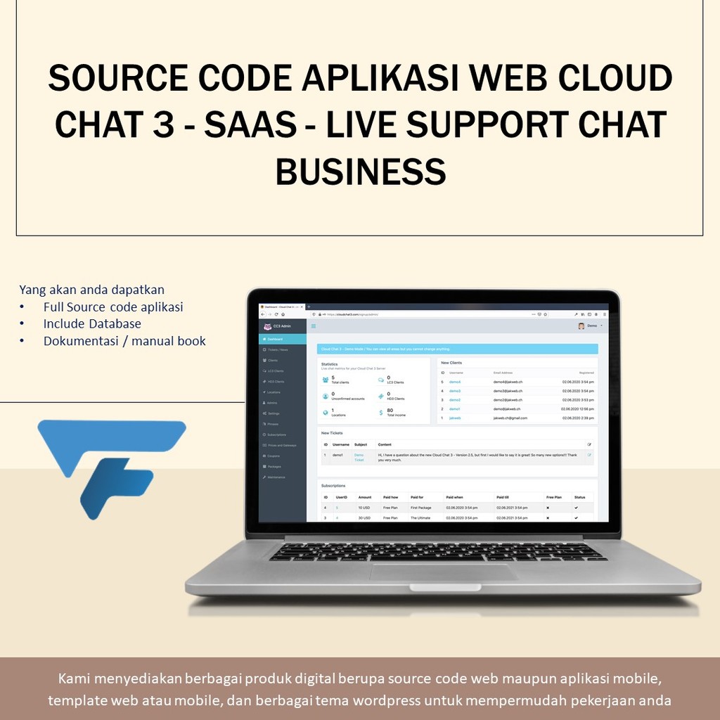 Jual SOURCE CODE APLIKASI WEB CLOUD CHAT 3 - SAAS - LIVE SUPPORT CHAT ...