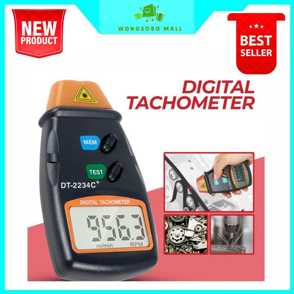 Tachimetro Digitale, Akozon DT6236B Contagiri Portatile A Contatto Con Memorizzazione Automatica - Foto 5