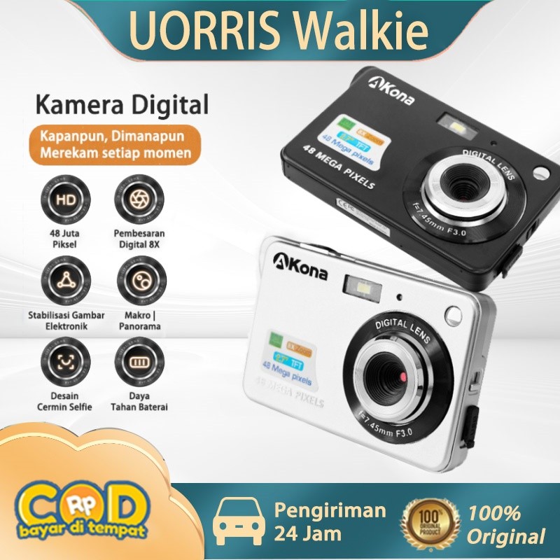 Jual Akona Digicam 48MP Kamera Digital Pocket Layar LCD 2,7 Inci ...