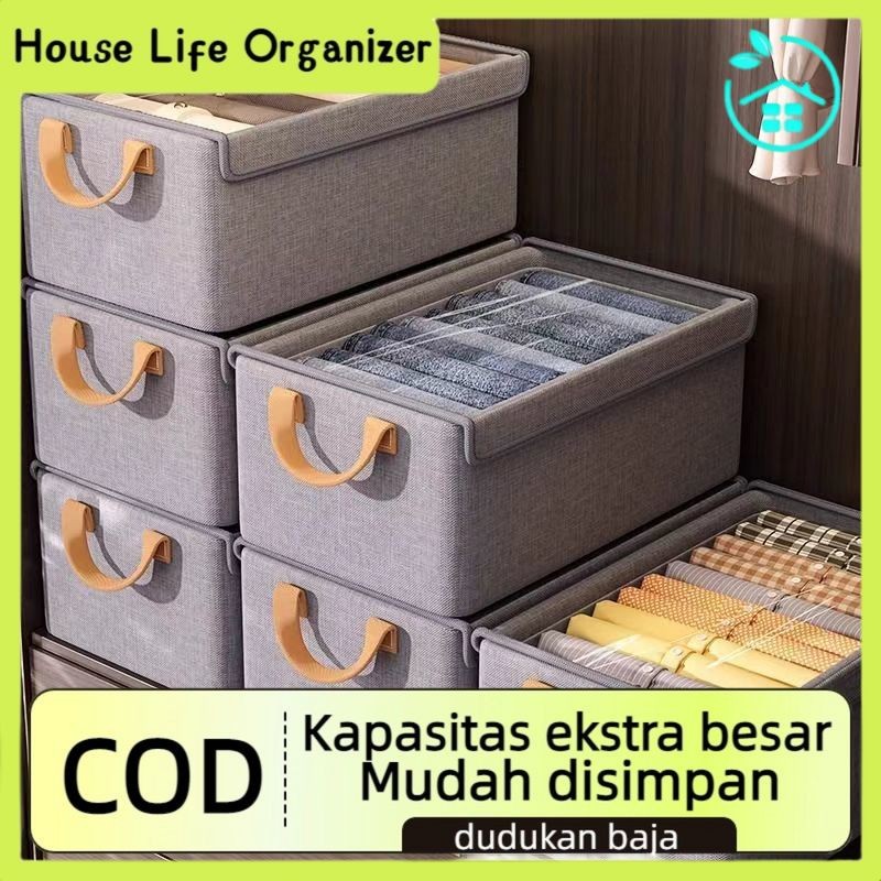 Jual Busana butik Peningkatan Baru｜Storage box Rangka Baja+Tutup super ...