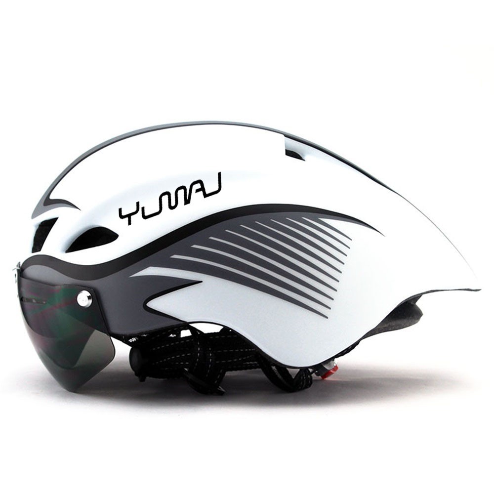 Jual New Aero TT Road Bicycle Helmet Goggles Racing Cycling Bike Sports ...