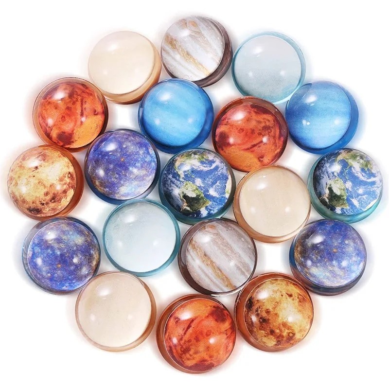 Pllieay 24PCS Balles Galaxy, Balles Rebondissantes Espace en Vrac 32mm Balles Rebondissantes à Thème Spatial pour les Faveurs de Fête des Enfants, Remplissage de Sac Cadeau