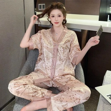Baju Tidur Wanita Korea Style Baju Tidur Wanita Piyama Baju Tidur Satin Dewasa Import Full