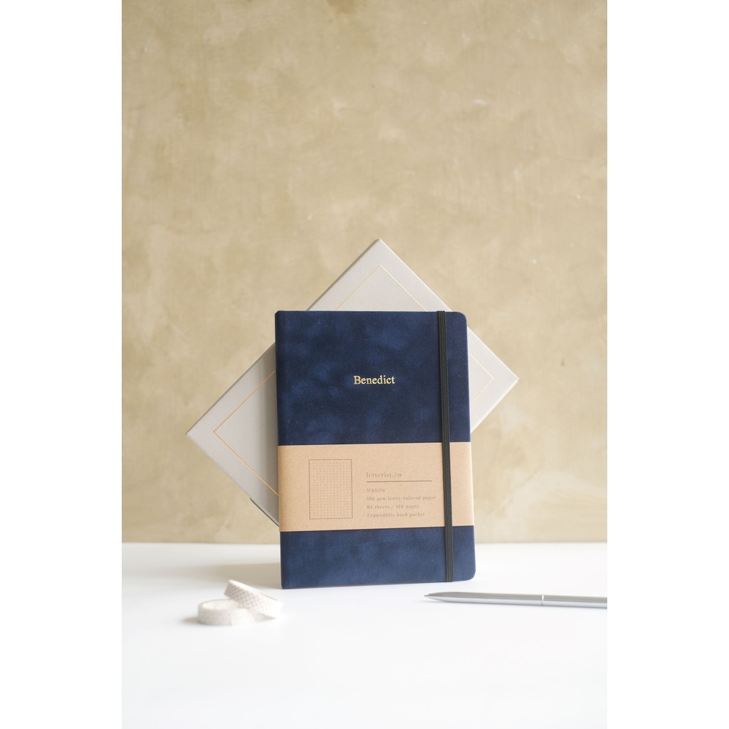Jual Mason Suede Royal Blue Notebook / Diary / Journal / Custom Agenda ...