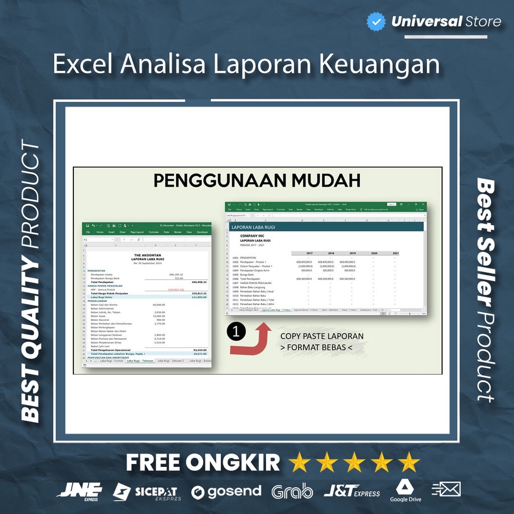 Jual Aplikasi Excel Analisa Rasio Laporan Keuangan Pembukuan Siap Pakai ...