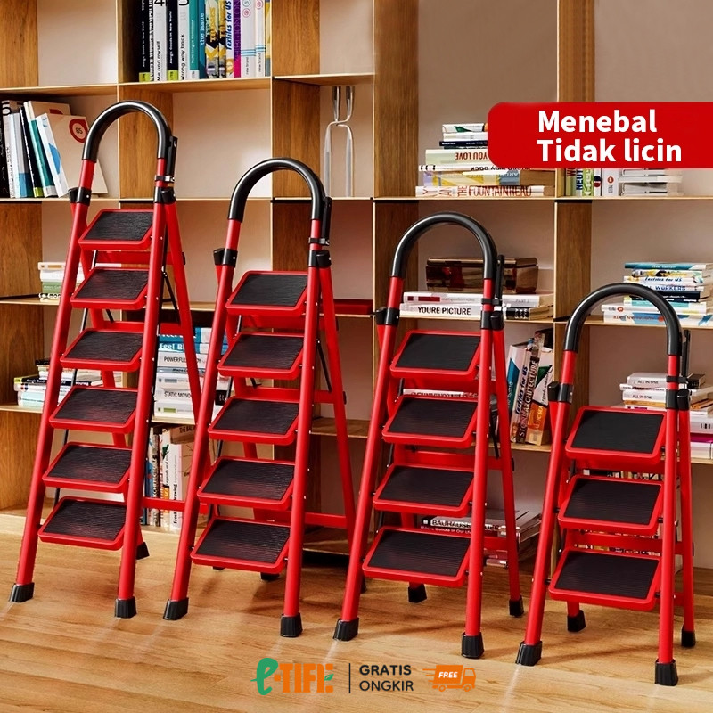 Jual E-TIFE Tangga Rumah Lipat Tangga Besi Lipat 3/4/5/6/7/8 Step ...