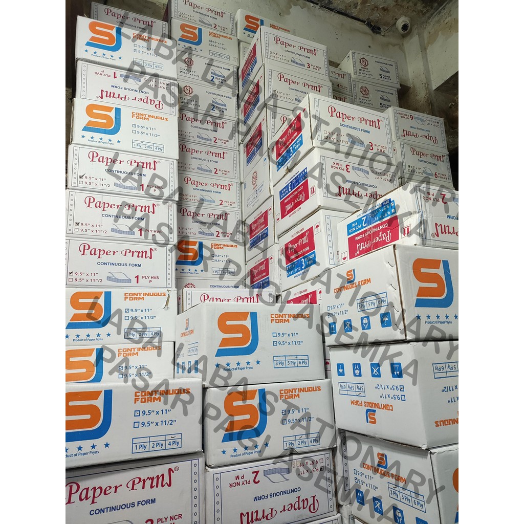 Jual CONTINUOUS FORM PAPER PRINT 9.5 X 13 3 PLY NCR FULL BAGI 2 FAKTUR ...