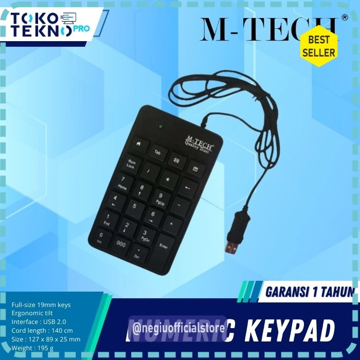 Jual (TTP) M-Tech Numerik Keyboard Numpad Keypad Garansi Resmi | Shopee ...
