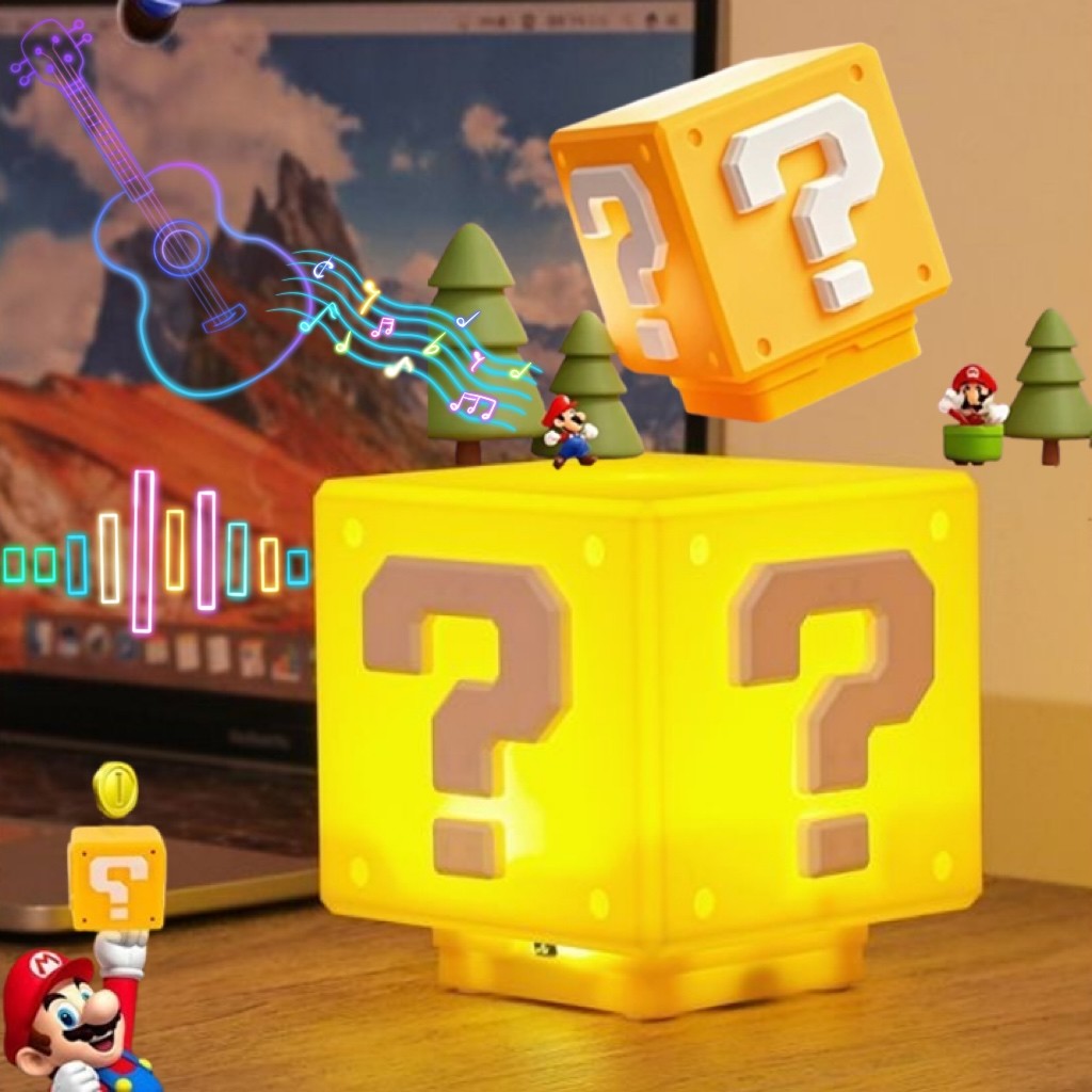 Jual Super Mario Lampu Sentuh LED / Tanda Tanya Super Mario Terdengar ...