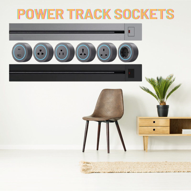 Jual Wall power rail socket with switch, kitchen aluminum expansion ...