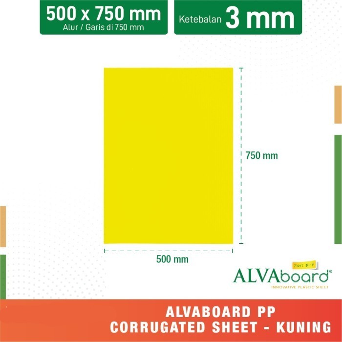 Jual Impraboard Infraboard Alvaboard PP Flute Board 50 cm x 75 cm x 3 ...