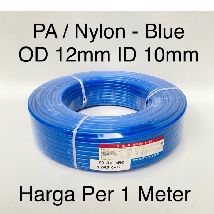 Jual Selang PA Nylon Tubing Biru Blue 12mm x 10mm OD 12mm ID 10mm ...