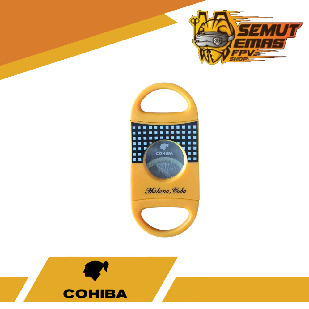 Jual COHIBA Cigar Cutter Compact Size Pemotong Cerutu Kuning Yellow ...