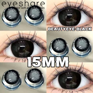 Eyeshare 15mm Softlens Black Big Eyes 1 Pasang Lensa Kontak Softlen Gray