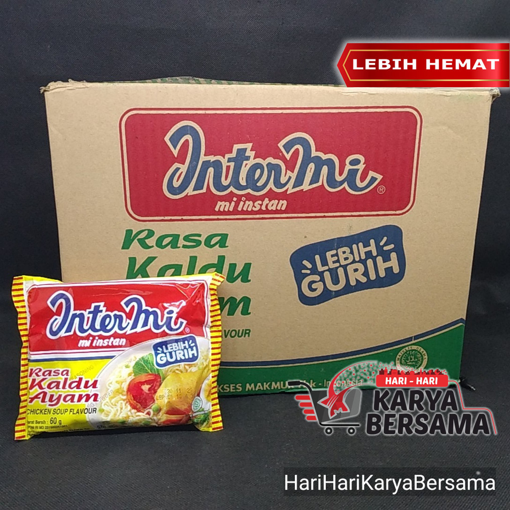 Jual INTERMI MIE INSTAN RASA KALDU AYAM PER KARTON ISI 40'S X 60GR ...