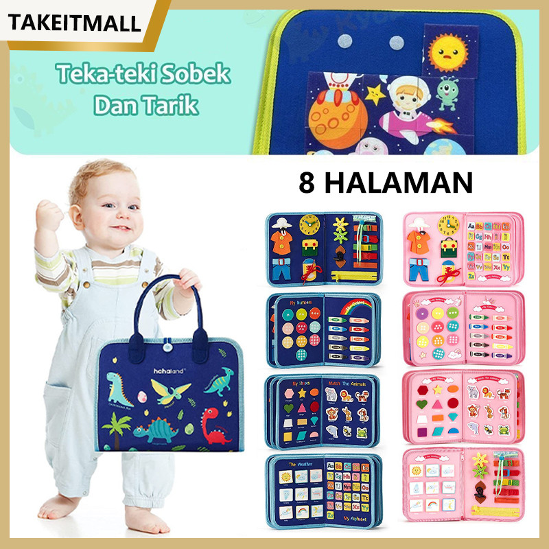 Jual Busy Board Montessori Mainan Edukasi Anak Activity Book /Board ...