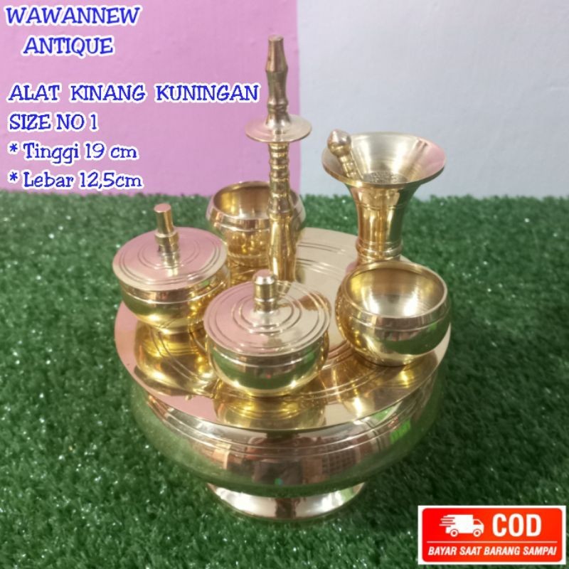 Jual TERSEDIA Tempat Sirih Alat Kinang Set Lengkap Kuningan Kecil ...
