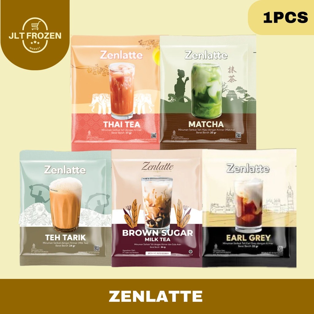 Jual Zenlatte Minuman Serbuk Instan Rasa Thai Tea / Matcha / Teh Tarik ...