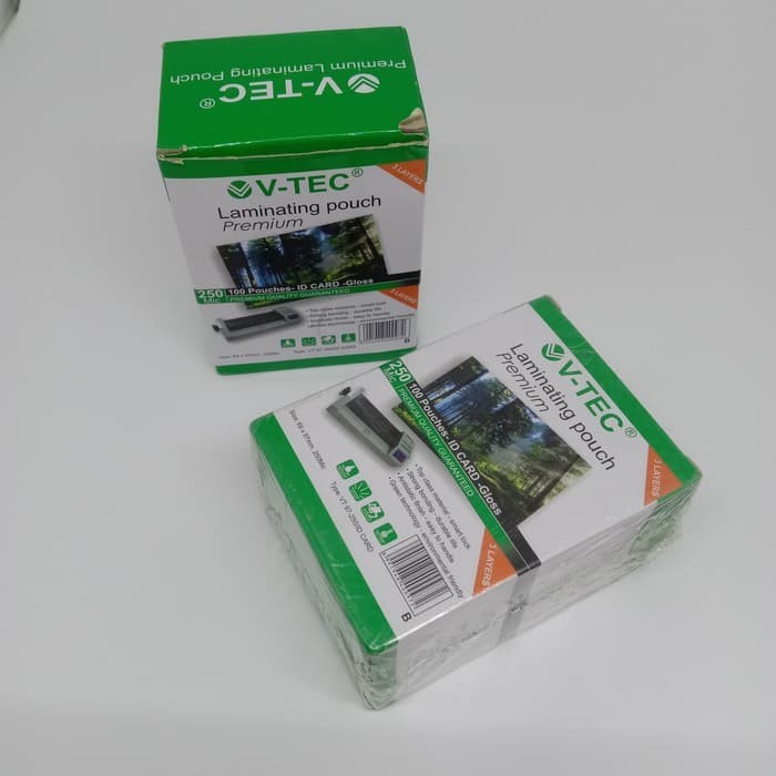 Jual V-TEC PLASTIK LAMINATING VT 97 - 250 ID CARD UK. 69 X 97 MM - 250 ...