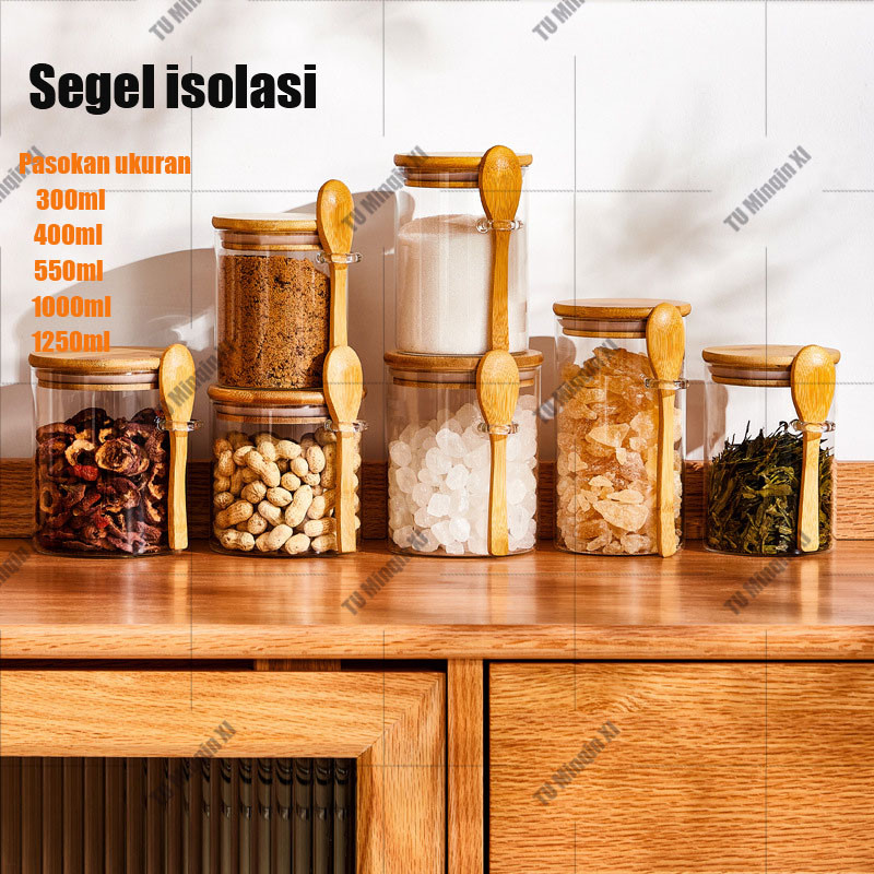 Jual Glass Storage Jar Stoples Penyimpanan Transparan Dari Penyimpanan ...