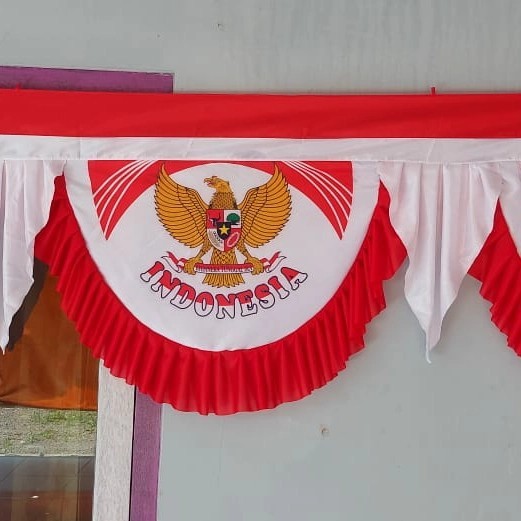 Jual bendera merah putih backdrop bendera rumbai bendera panggung 5 ...