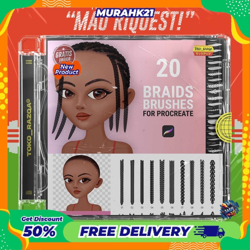 Jual Braid Brushes for Procreate PROCREATEBRUSH | Shopee Indonesia