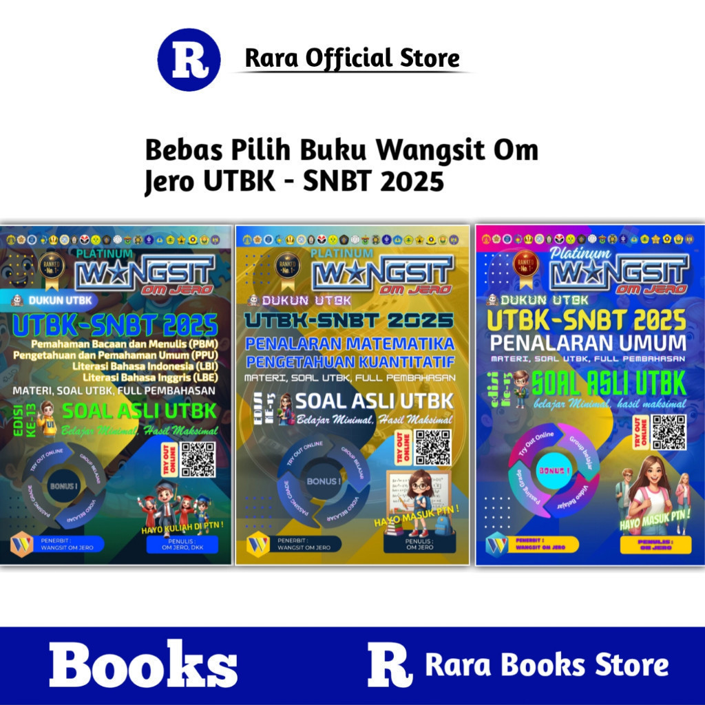 Jual PAKET 3 BUKU WANGSIT OM JERO UTBK SNBT 2025 FULL MATERI DAN ...