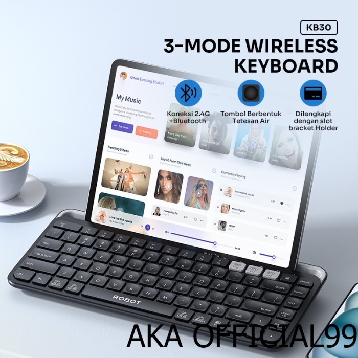 Jual Keyboard Robot KB30 Combo Bluetooth Receiver USB PC Laptop ...