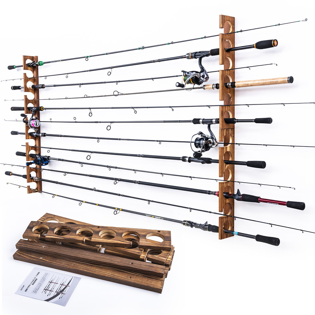 Jual Goture Fishing Rod Holders Horizontal 12-Rod Rack Storage Tool ...