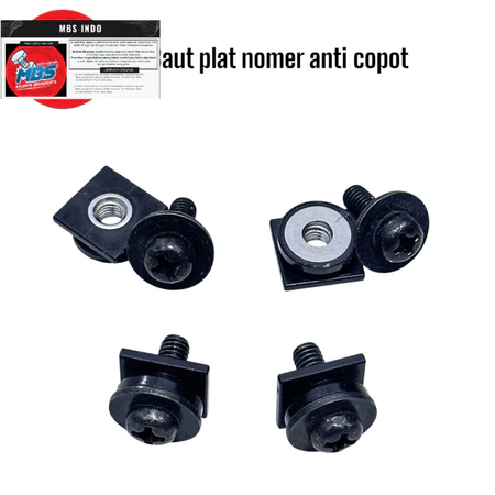 BOS BAUT Baut Plat Nomer Anti Copot Motor Mobil Kunci Obeng