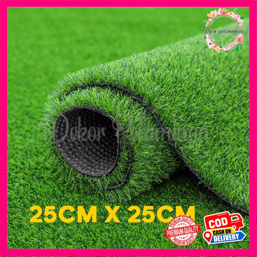 Jual Karpet Rumput Sintetis 25 Cm x 25 Cm Swiss Rumput Hijau Artificial ...