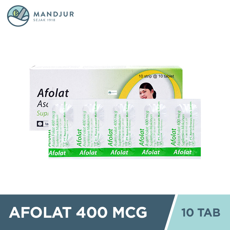 Afolat 400 mcg 10 Tablet - Memenuhi Kebutuhan Asam Folat
