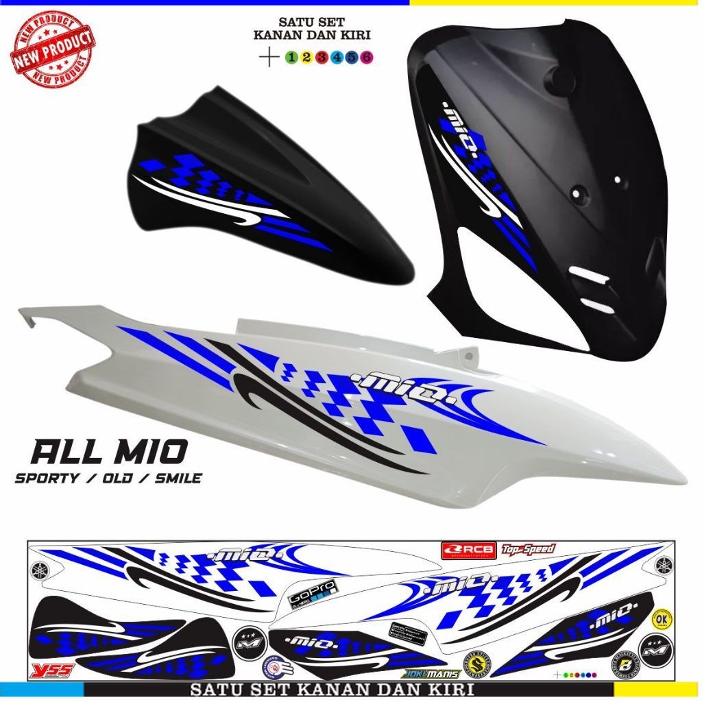 Jual STICKER MOTOR MIO OLD CARBU SPORTI STRIPING MIO SMILE 110 MOTIF ...