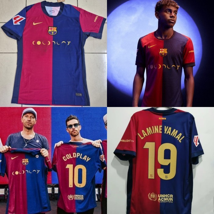 Jual JERSEY BAJU BOLA BARKA HOME X COLDPLAY 2024/2025 EL CLASICO