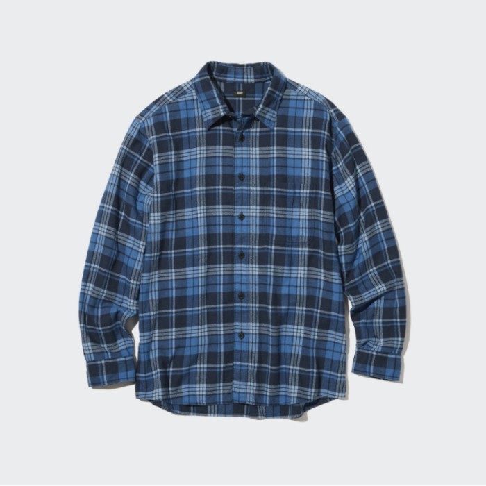 Jual uniqlo flanel chacked new - black chacked, L | Shopee Indonesia
