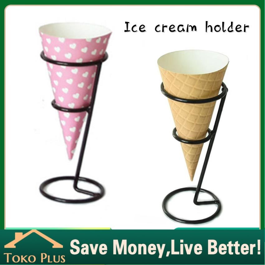 Jual Display Ice Cream Cone Holder Bahan Metal / Rak Ice cream cone ...