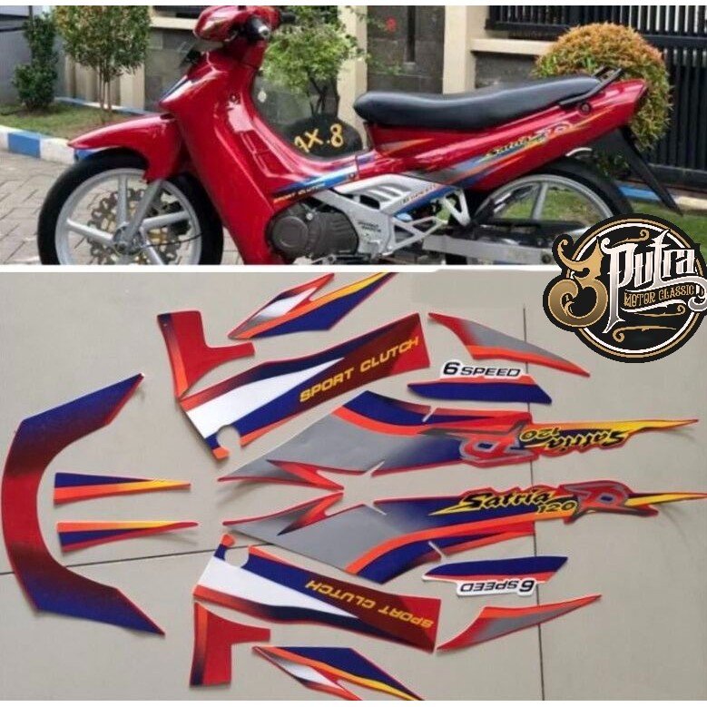 Jual Striping Ori SUZUKI SATRIA R 120 lumba 2000 satria 2 tak satria ...