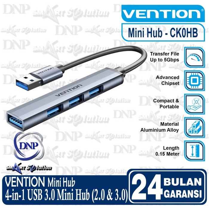 Jual Vention USB 3.0 Hub 4 in 1 Slim Mini Hub - CKOHB | Shopee Indonesia