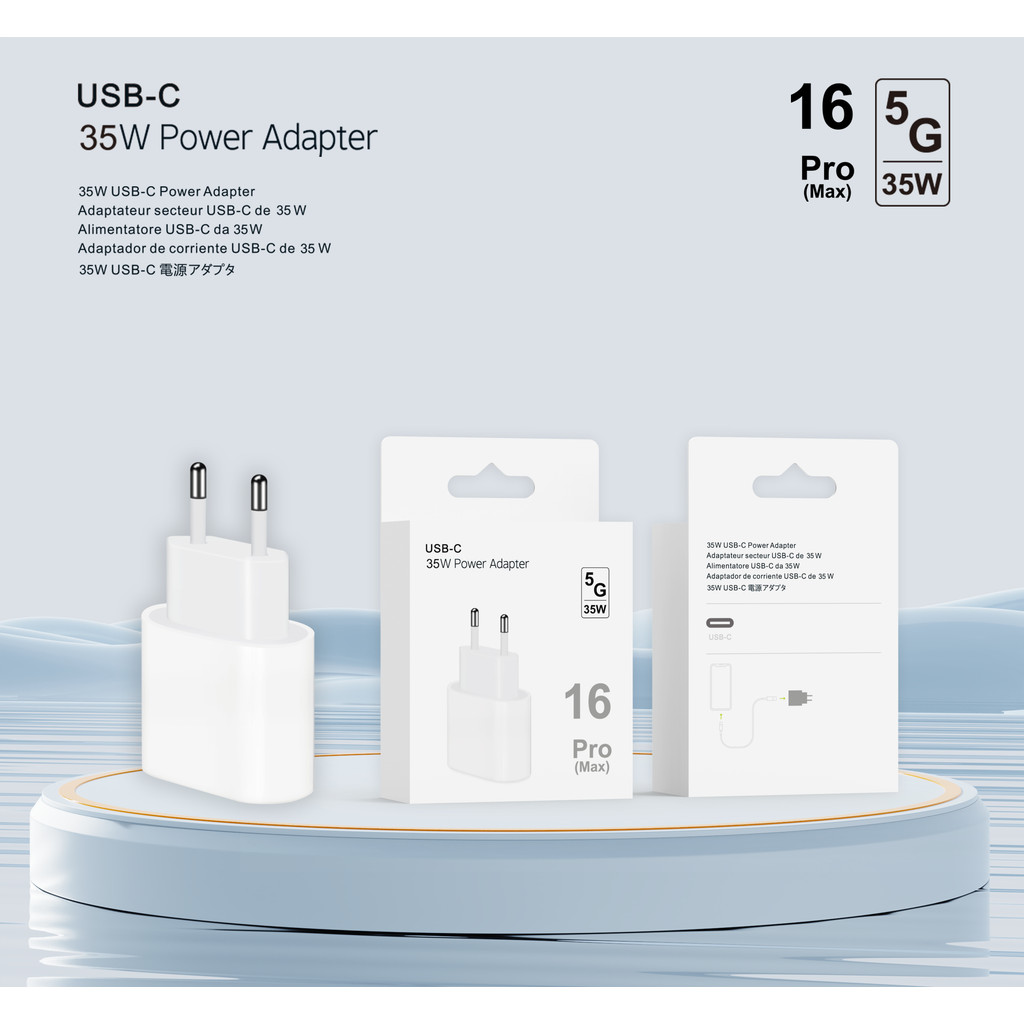 Jual Charger 16 Pro Max PD35w USB- C to Lightning model 5G 35W | Shopee ...