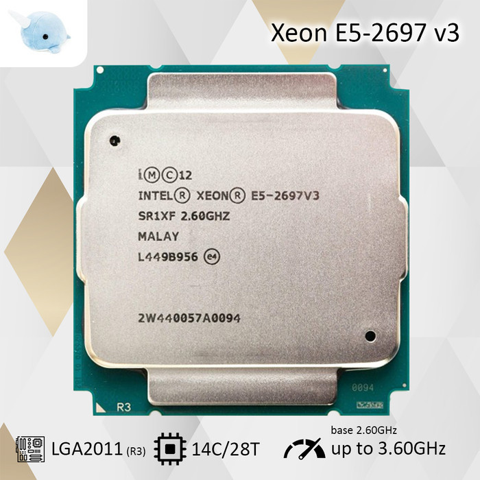 Jual Intel Xeon E5-2697 v3 Processor 3.60GHz LGA 2011-3 CPU Second ...