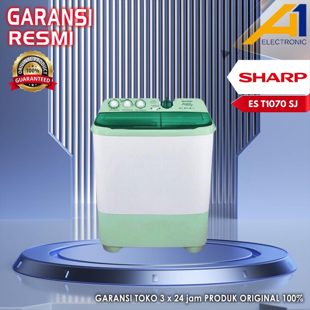 Jual Mesin Cuci SHARP EST1070 SJ / EST 1070 SJ / ES T1070 SJ 2 Tabung ...