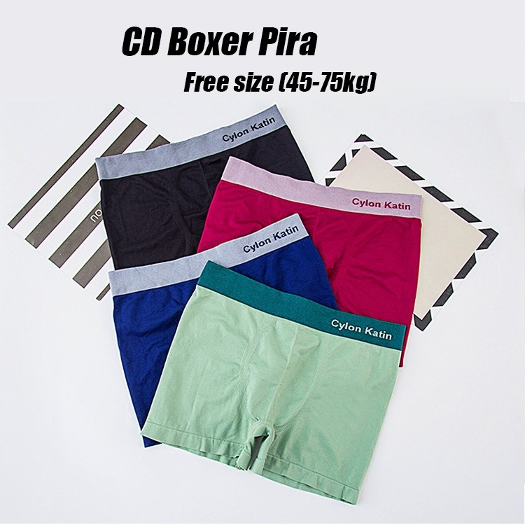Jual Boxer Pria Katun Celana Dalam Pria bahan katun Pinggang Karet CD ...