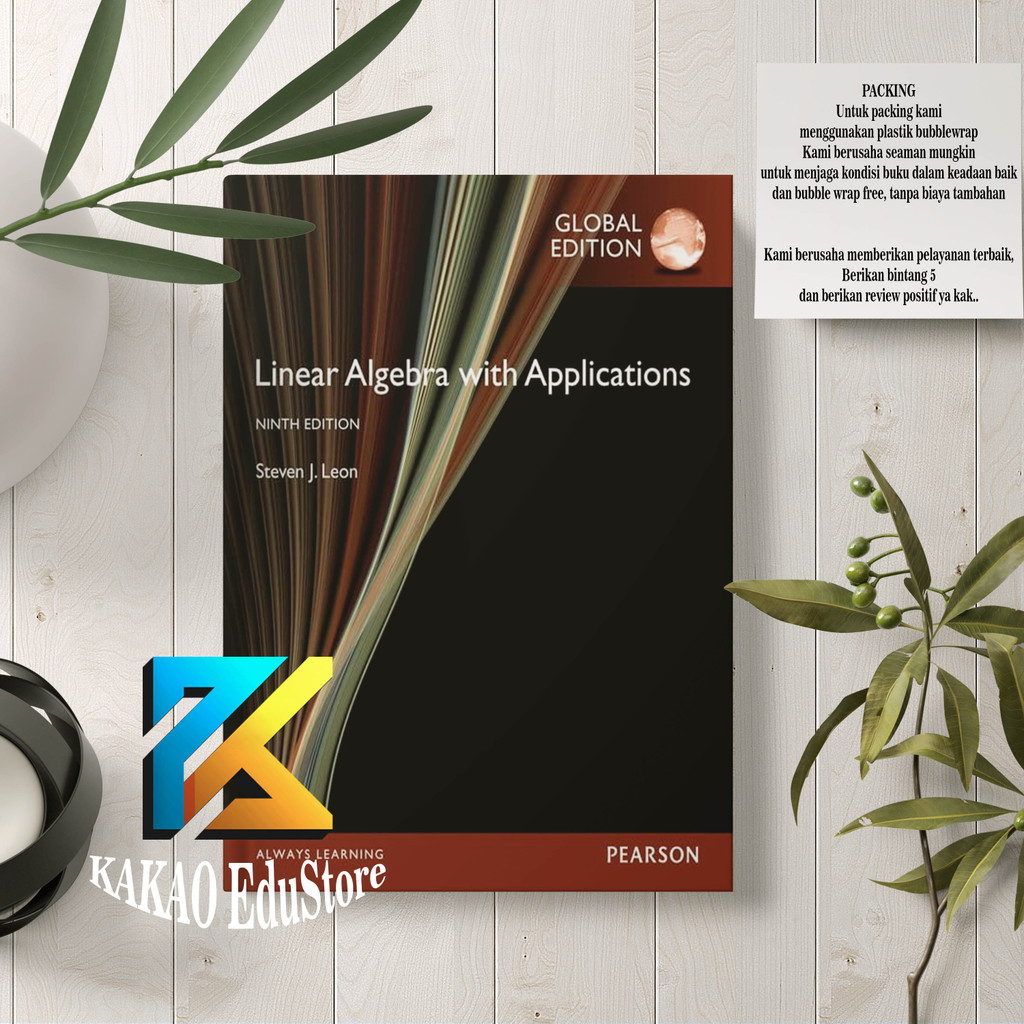 Jual Linear Algebra with Applications, Ninth Edition by Steven J. Leon ...