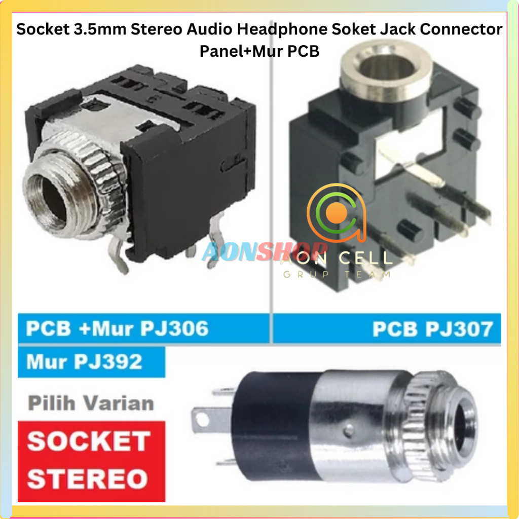 Jual [AS] Socket 3.5mm Stereo Audio Headphone Soket Jack Connector ...