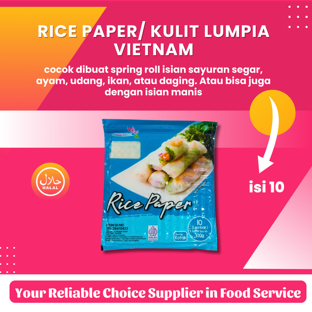 Jual Jual Rice Paper 100gr (10 lembar) / Banh Trang High Quality Rice ...